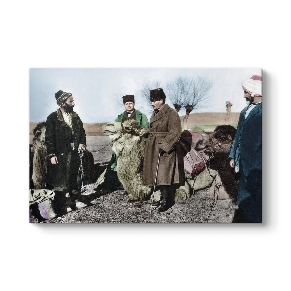 Atatürk ve Pehlivan Deve Tablosu - Model 1